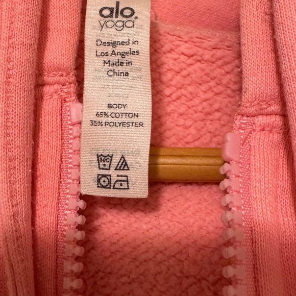 ALO Yoga Blush Zip-Up Hoodie - Picture 3 of 4